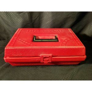 Vintage Erector Gilbert Industries Red Toolbox Set 1970s. Incomplete